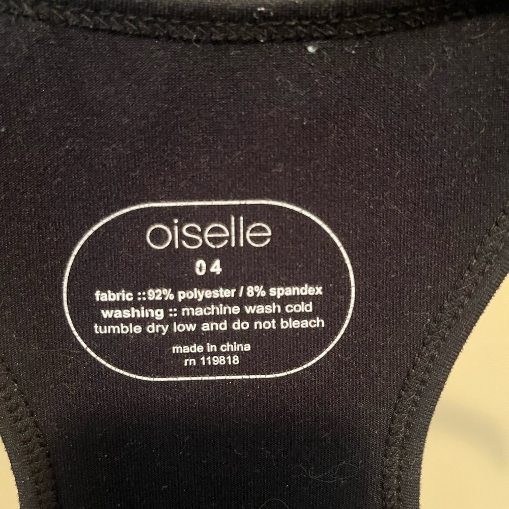 Oiselle Black Tank Top Classic Sleeveless Design - Picture 4 of 4